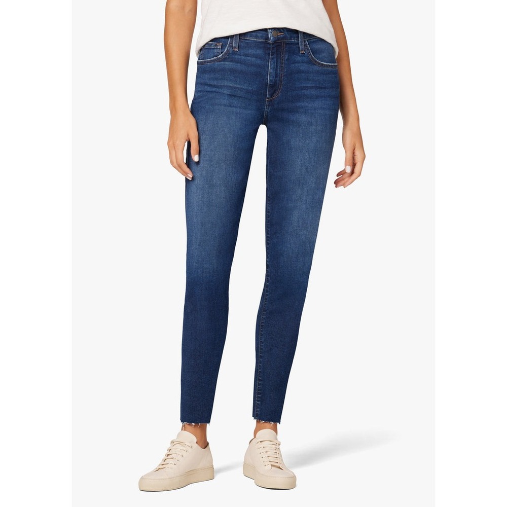 Joes‎ Jeans The Charlie High Rise Skinny Crop Flawless Raw Hem Indigo Blue 29